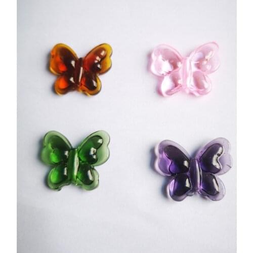 Free Shipping 120pcs/lot Hot sale 28*35mm Butterfly Shape Crystal Glass Accessories for garland strand glass curtain pendants
