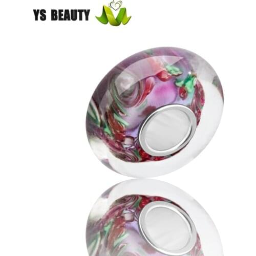 Dazzle coloured glaze beads S925 core beads manufacturers original bracelet beads sterling silver DIY jewelry gifts hot sale