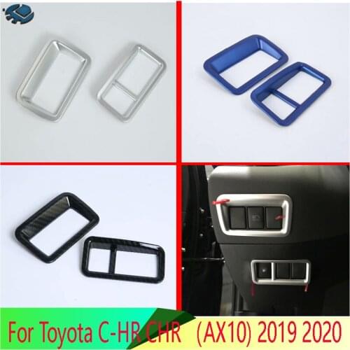 For Toyota C-HR CHR （AX10) 2019 2020 Car Accessories ABS Chrome Head Light Switch Button Control Panel Cover Trim Bezel