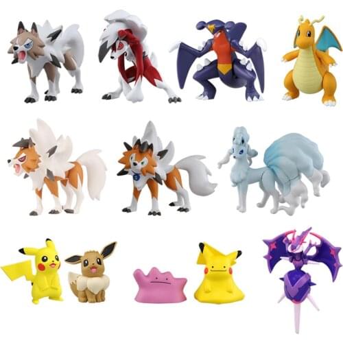 Pokemon ESP Lycanroc Garchomp Dragonite Ninetales Naganadel Tapu Fini Bulu Lele Koko Ditto Pikachu Eevee Ditto Action Figure
