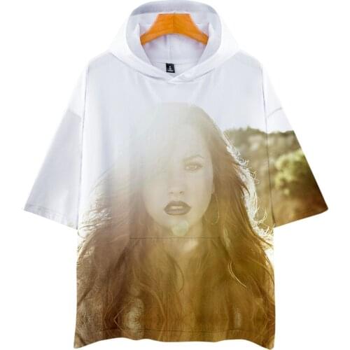 T-shirt hoodie Demi Lovato print T Shirt Men O Neck Stranger Things Mens splice T Shirt Summer Cool harajuku