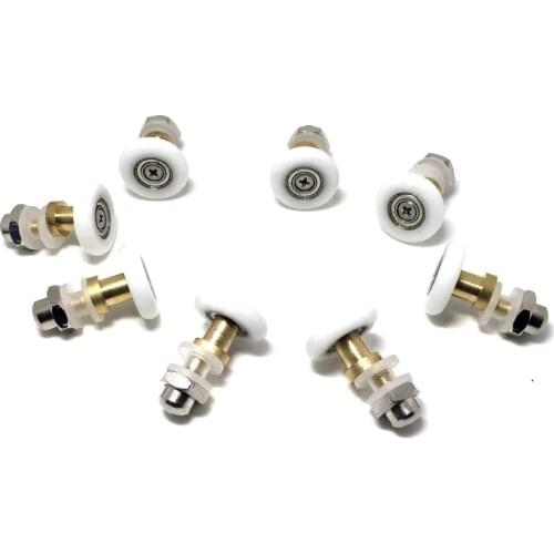 SMOOTH SET OF 8 SHOWER DOOR ROLLERS RUNNERS WHEELS PULLERS 27 x 5.5mm, set of 8
