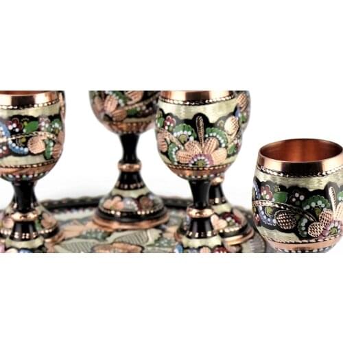 HandMadeTurkishCopper Glasses And Bottles