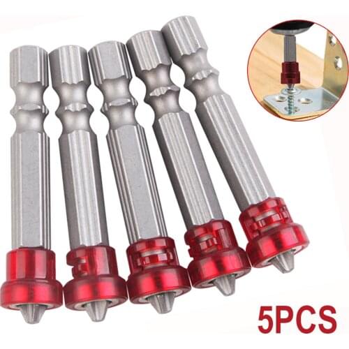1/4" Cross Magnetic Bit Magnet Driver Hex Shank Screwdriver Bits With Magnetizer Red Head Hand Electric Screw Tool Accessories