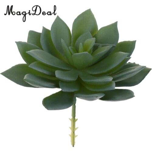 MagiDeal Lifelike Artificial Succulents Plants Flower Echeveria Lotus Floral Decor for bookstore Cafe Cloth Shop