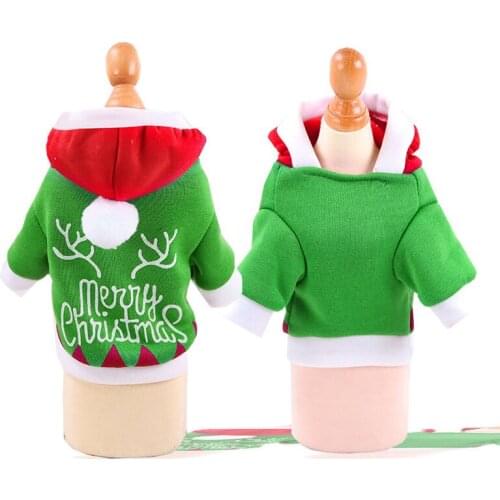 Cute Pet Dog Clothes Christmas Costume for Dogs Clothing Winter Dog Coat Xmas Puppy Pet Hoodies for Small Medium Dogs Apparel