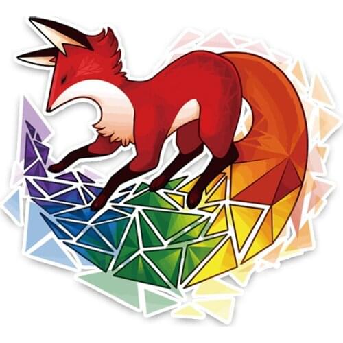 Fashion Reflective Animal Fox Decals PVC Car Sticker Car Accessories 13cm*11cm