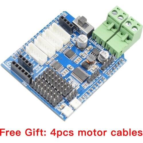 Moebius 4 Channel Motor Driver Board Compatible with Arduino for Smart Mecanum Wheel Robot Car Chassis