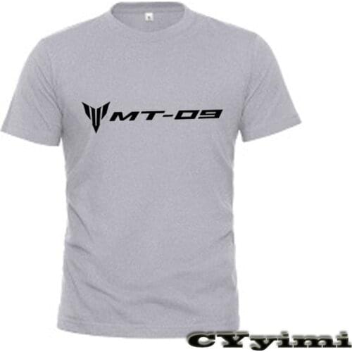 For Yamaha MT-09 MT09 T Shirt Men New LOGO T-shirt 100% Cotton Summer Short Sleeve Round Neck Tees Male
