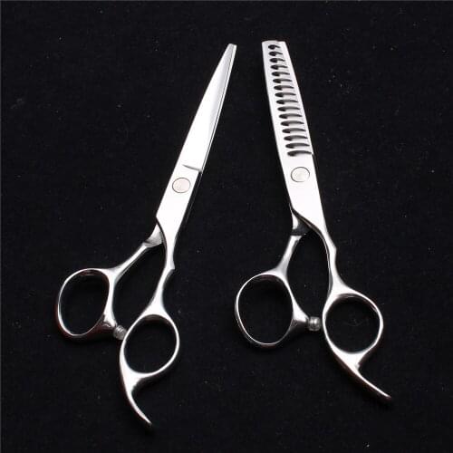 C2000 6" 440C Customize Logo Thinning Shears Cutting Scissors Hairdressing Scissors 16T Professional Hair Scissors Styling Tool