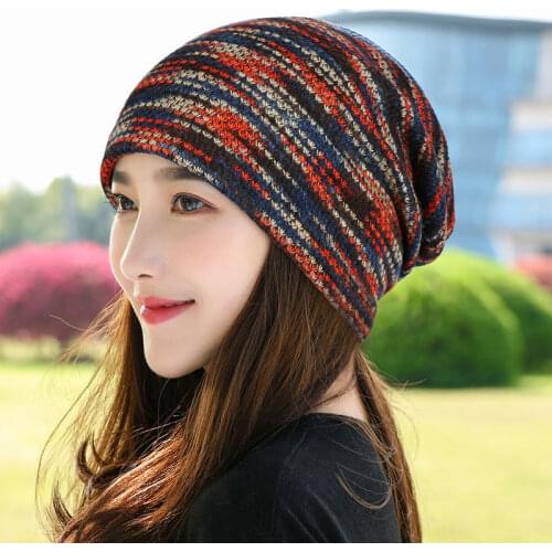 Autumn winter thickened wool hat Pullover hat warm knit hat Bonnet peaked cap bucket hat beanie cap Bonnet Panama Hat for women