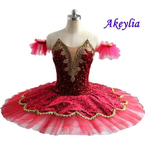 Paquita variation YAGP Competition Professional Ballet Tutu Burgundy Women Performance Stage Ballet Cosutmes Tutu Esmeralda
