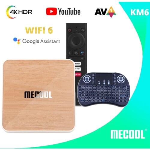 MECOOL KM6 Deluxe Edtion Wifi 6 Google Certified TV Box Android 10.0 4GB 64GB Amlogic S905X4 1000M LAN Bluetooth 5.0 Set Top Box