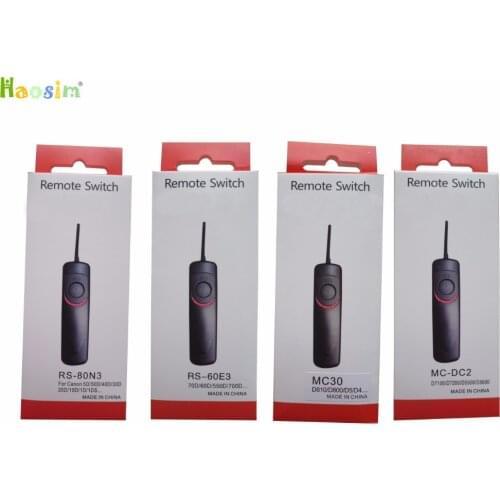 10pcs/lot MC-30 MC-DC2 RS-60E3 RS-80N3 Remote Shutter Release Control cord for Nikon Canon camera