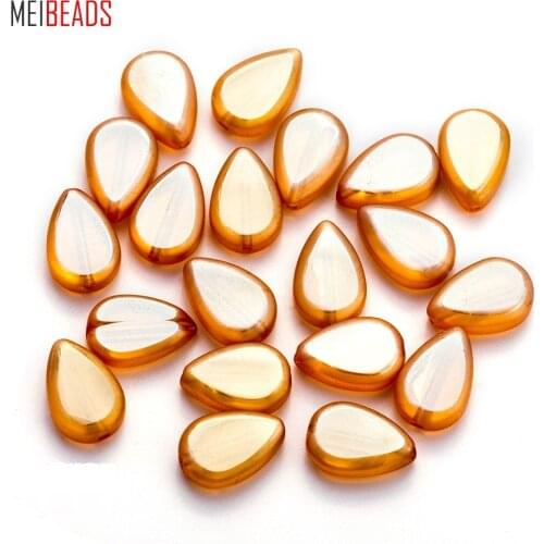 MEIBEADS 20pcs/lot 10*15 mm Colorful Crystal Frosted Water Drop Shape Beads For Accessories Bracelet DIY Jewelry Making EY6075