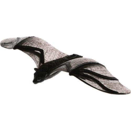 Realistic Jungle Bat Toy Animals Action Figure Playset, Kids Toddler Nature Plastic Toys Home Decor Black