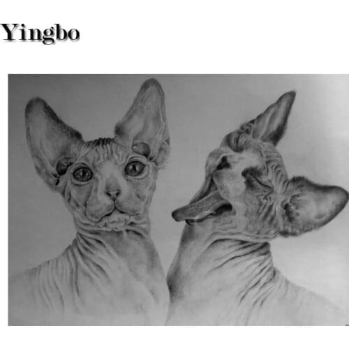 Sphynx cats Full Square round Diamond painting mosaic crystal painting diy diamond embroidery animal pet rhinestone pictures