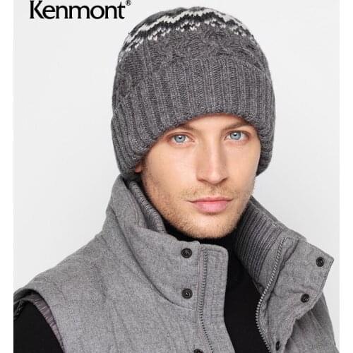Fashion mens cotton hat, warm knit hat, mens thickened warm hat