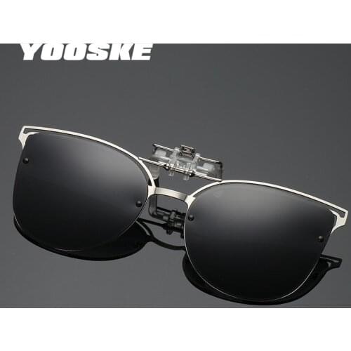YOOSKE Polarized Sunglasses Men Women Night Vision Driving Clip on Myopia Glasses Ladies Brand Hight Quality Eyewear UV400