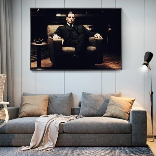 Godfather Vintage Canvas Art Posters And Prints Black And White Moive Canvas Paintings On the Wall Art Godfather Pictures Cuadro