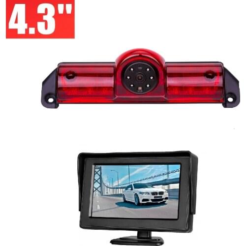 HD 720P Brake Light Camera + 4.3'' monitor for Transporter Chevrolet Express/GMC Savana 2003-2019/Chevy Explorer Van Waterproof
