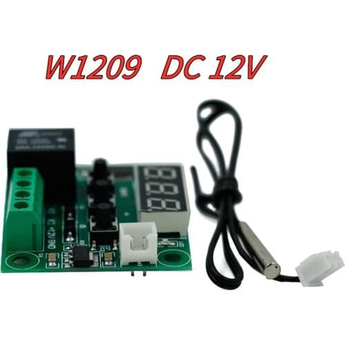 W1209 DC 12V Digital Heat Cool Temp Thermostat Temperature Control Switch Module On/Off Controller Board with Sensor 47%off