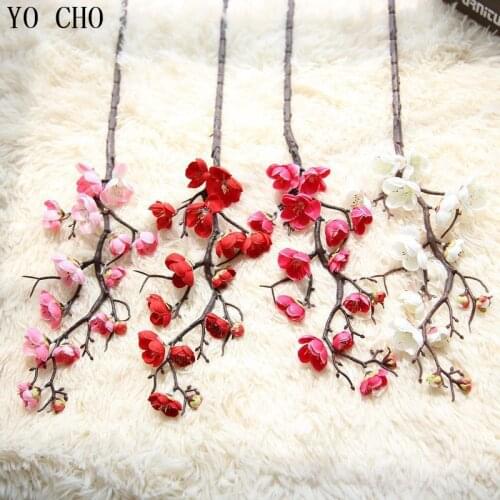 YO CHO DIY Home Decoration Accessories Sakura Trees For Indoor Wedding Decoration Plastic Artificial Cherry Blossom Tree Orchid