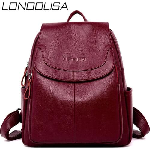 Bagpack Women Leather Backpack Designer Shoulder Bags For Women 2020 Back Pack School Bags For Teenage Girls Mochila Feminina