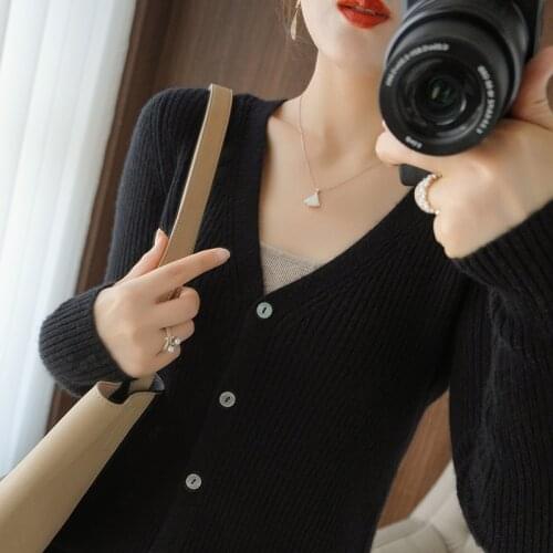 Spring Newly Women Cardigans 2021 Fashion Slim Ladies Knitted Sweater Long Sleeve Buttons Sweater