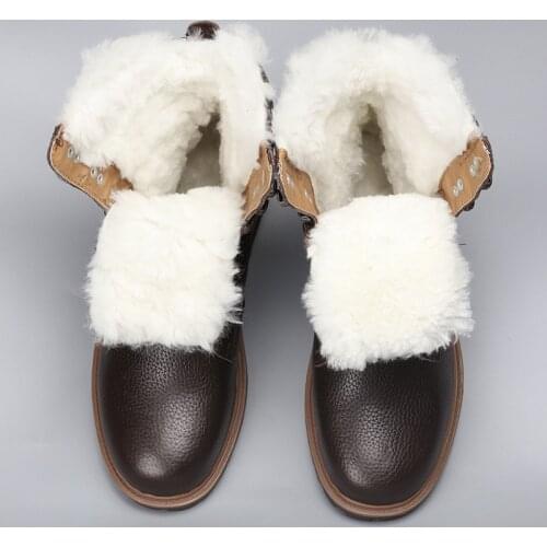 40-45 snow boots winter 100% natural wool warm Non-Slip 2020 winter boots for men