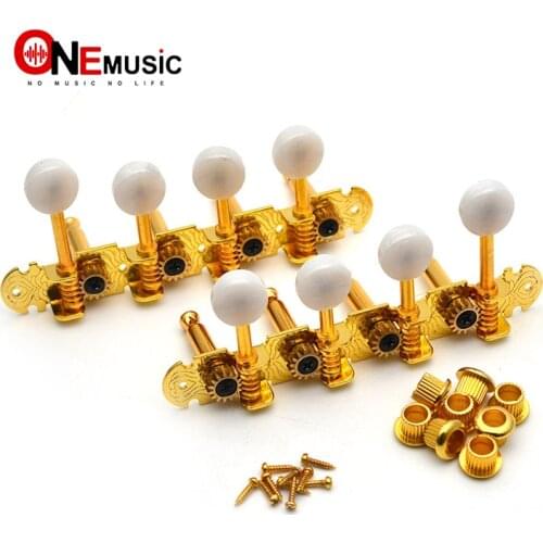 1 Set Mandolin Machine heads Tuners Tuning Keys Pegs for Mandolin Instrument Gold Nickel Plated