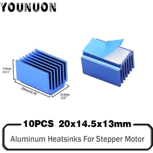 10PCS 3D Printer Parts Stepper Motor Driver Heat Sinks Cooling Block Heatsink For TMC2100 LV8729 DRV8825 Drive Modules
