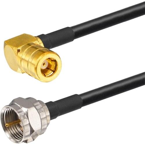 10 Pieces Extension Cable SMB Female 90 Degree to F Male RF Coax Connector Adapter Pigtail Cord RG174 Cable 20cm