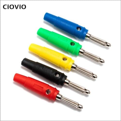 CIOVIO 20PCS 4MM Banana Plug Audio Speaker Connectors Amplifier Speaker Binding Post 4mm Banana Jack Plug For Cable Terminals
