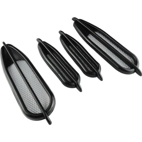 4x BL universal Air Flow Intake Vent Hole Cover Duct Decor Fender door Sticker