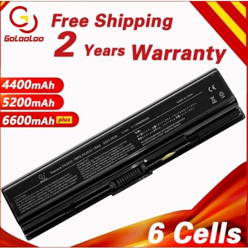 Golooloo Laptop Battery For Toshiba pa3534 pa3534u PA3534U-1BAS PA3534U-1BRS Satellite A300 A500 L200 L300 L500 L550 L555