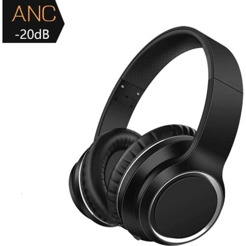ANC Bluetooth 5.0 Headphones Active Noise Cancelling Wireless & Wired Headphone With Microphone Deep Bass Hifi Sound Foldable