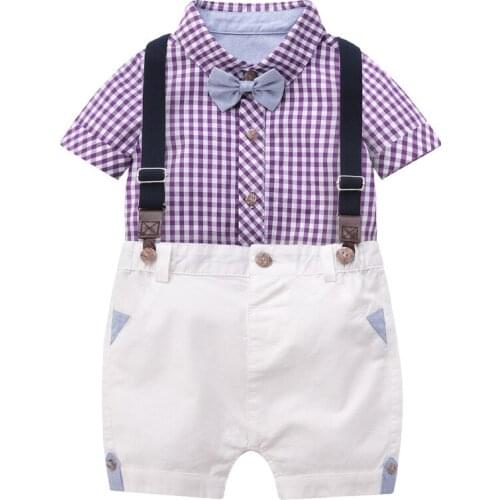 Purple Summer Bodysuit Baby Suit Boy Clothes Modern Design Creative Baby Suit Baby Kleding Jongen Clothes Baby Set BD50YE