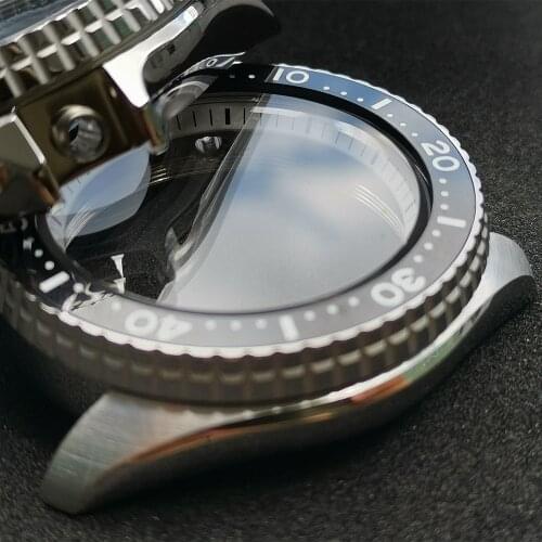 Diver Watch Case For NH35A NH36A Sapphire Crystal Stainless Steel Watch Case Ceramic Bezel SKX007 SKX009 Diving Watches Cases