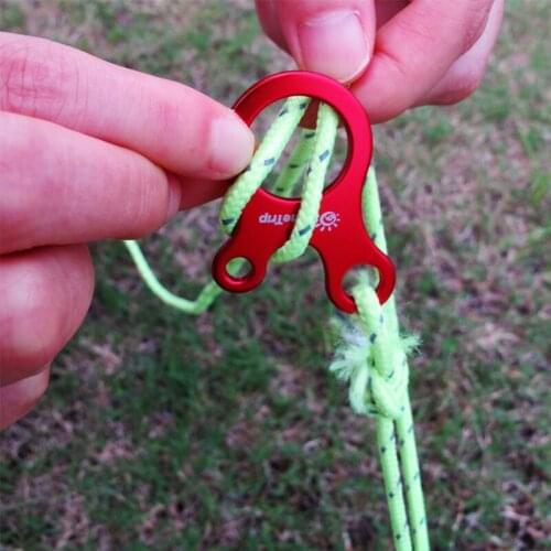 Quick Knot Tent Wind Rope Buckle Wind Rope Buckles 3 Hole Antislip Camping Hiking Tightening Hook Outdoor Tools