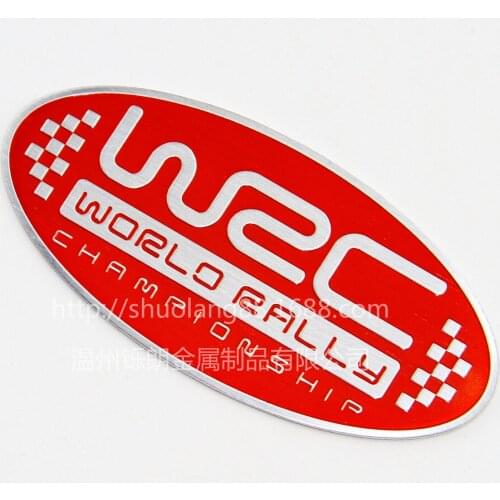 Metal WRC World Rally Championship Logo Car Emblems Badge Decal Sticker Model