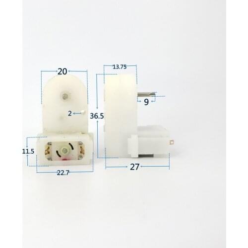 7-shaped Mini DC Gear Motor Small White Geared Electric Machinery 3V-6V 100RPM 020 Model Decelerate Motors for Miniature Toys