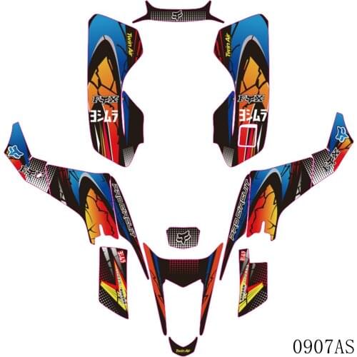 Full Graphics Decals Stickers Motorcycle Background Custom Number 3M For SUZUKI LTZ400 LTZ 400 2003 2004 2005 2006 2007 2008