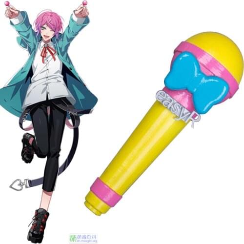 Division Rap Battle Hypnosis Mic DRB Amemura Ramuda Cosplay Yellow Microphone Voice Tube Halloween Costume Accessory