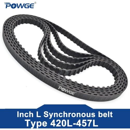 POWGE Trapezoid L Timing belt C=220/225/230/232/236 Width 050/12.7mm 075/19.1mm 25.4mm Synchronous Belt 220L 225L 230L 232L 236L