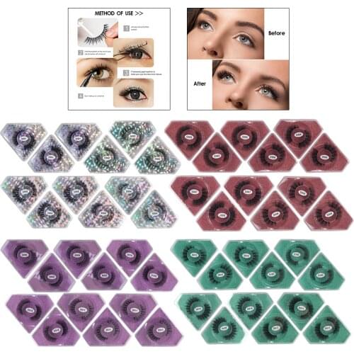 12Pairs Handmade 4 Styles False Eyelashes for Women Makeup Tool Lashes 3D Mink Lashes Natural False Eyelashes Eyelash Extension