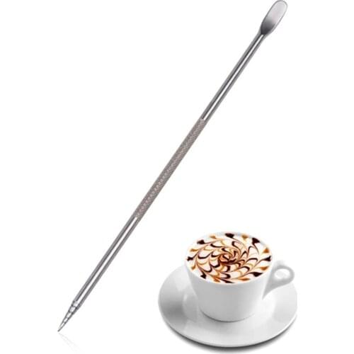 Stainless Steel Coffee Art Pen Coffee Fancy Stitch Barista Tool for Cappuccino Latte Espresso Decorating