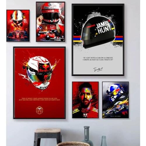 Self-adhesive Wall Sticker Formula 1 Alternative Posters and Prints Cars Paintings Wall Art Pictures For Living Room Wall Decor