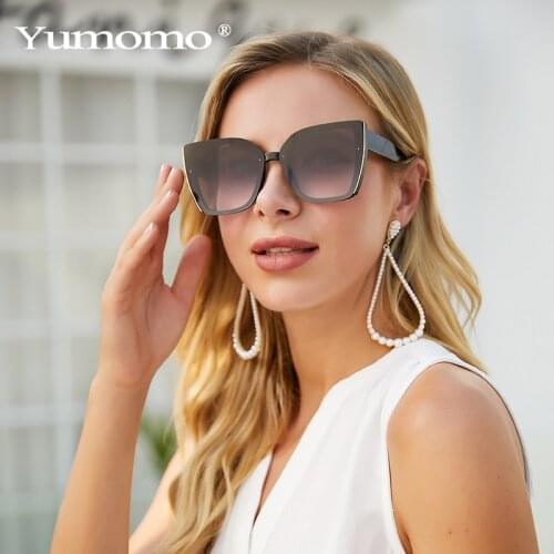 Oversized Cat Eye Sunglasses Women 2021 Luxury Brand Fashion Large Frame Square Sun Glasses For Men Retro Trendy Cateye Eyewear