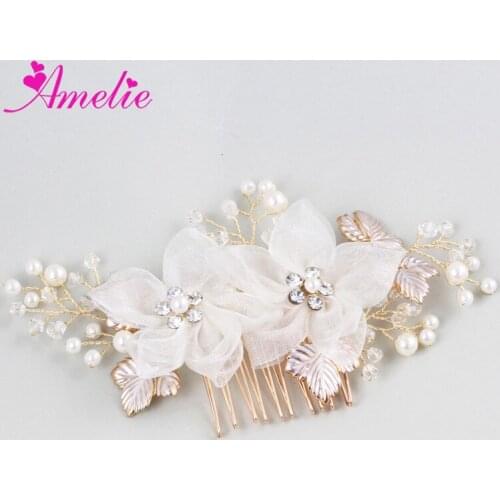 Wedding Accessories Hair Side Comb Flower Crystal Hair Piece Bridal Combs Bobby Hair Pin Women Hair Ornaments Jewelry
